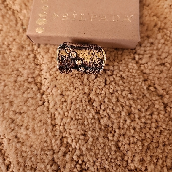 Silpada Silver Ring with Crystal Accents size 6 - Picture 3 of 4